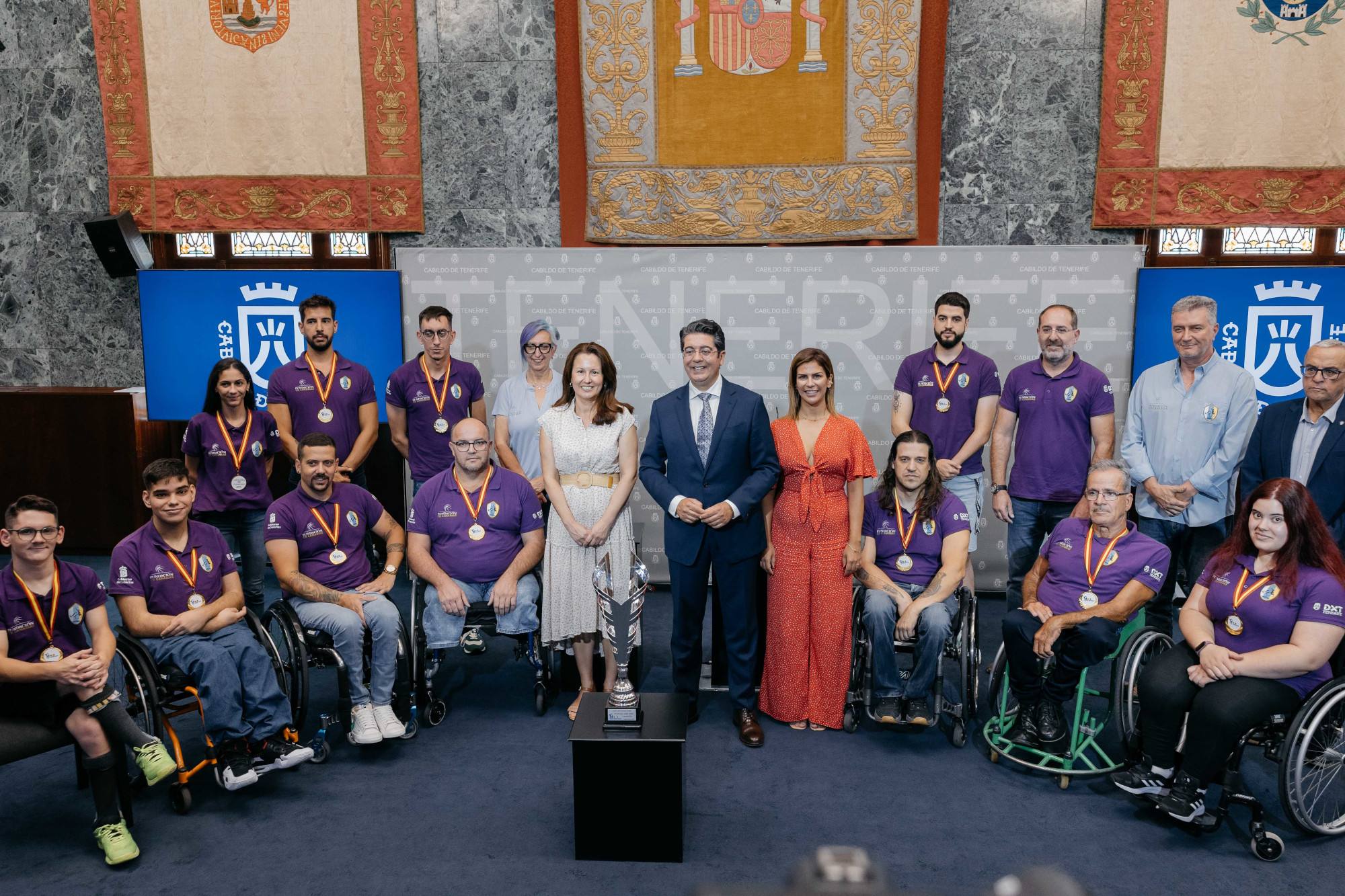 El Cabildo homenajea al Adein tras ascender a la Primera División del Baloncesto en Silla de Ruedas El Cabildo homenajea al Adein tras ascender a la Primera División del Baloncesto en Silla de Ruedas