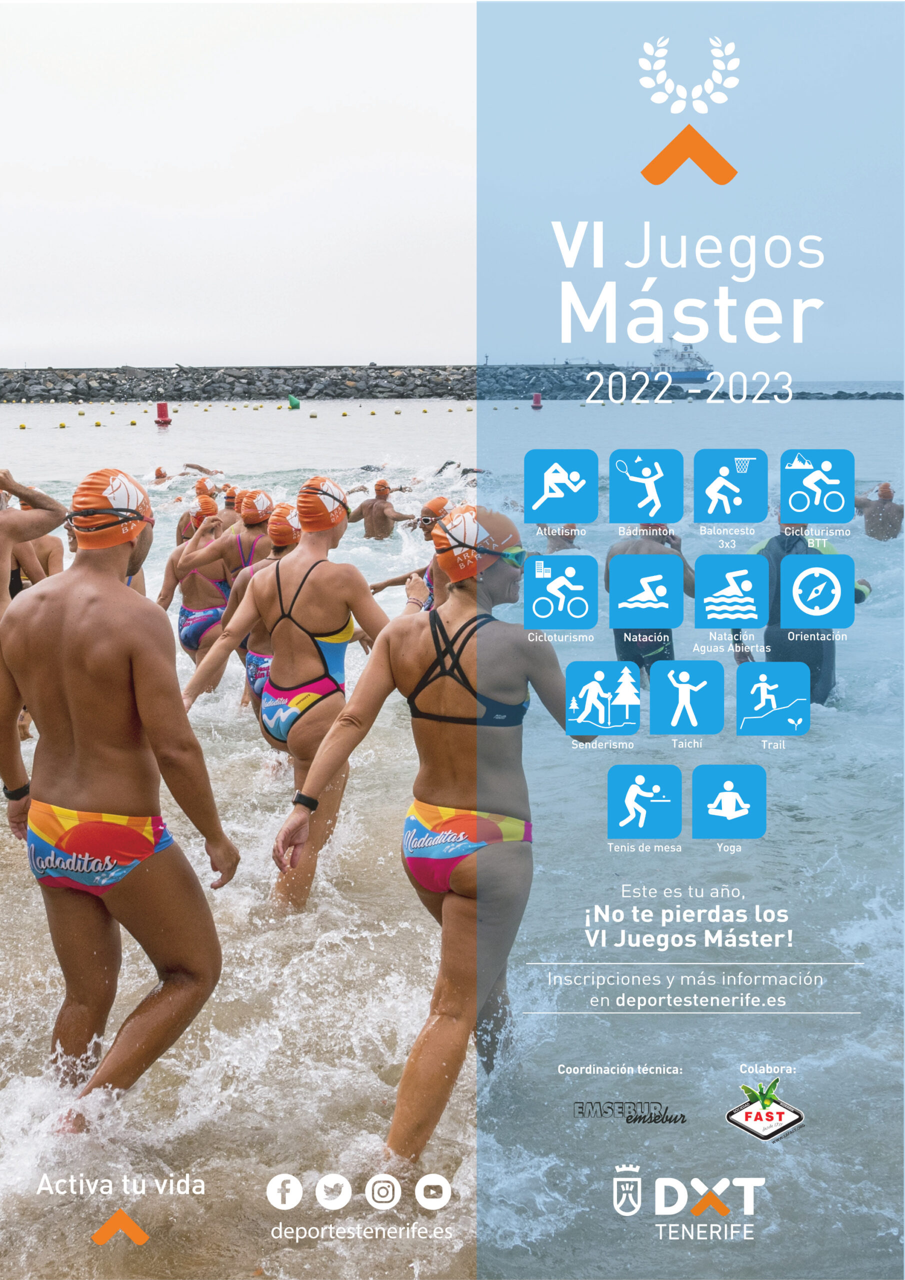 Los VI Juegos Máster arrancan con 13 modalidades deportivas VI Juegos Máster 2022